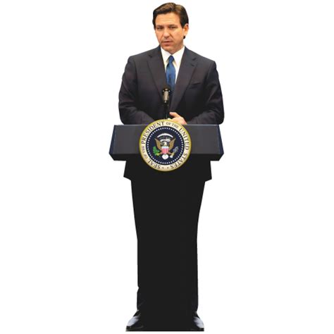 Ron DeSantis Podium Presidential Seal Podium Cardboard Cutout