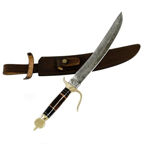 Scimitar Sword/ Sabre Sword- High Carbon Damascus Steel Sword- 19 ...