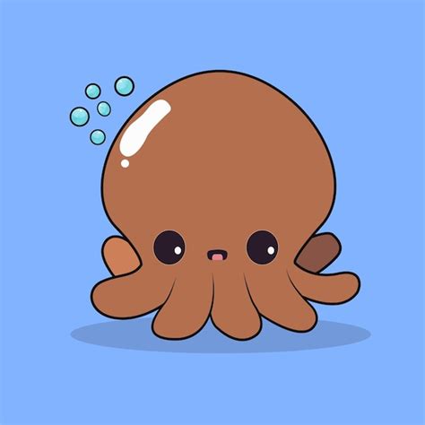Premium Vector | Cute octopus cartoon vector icon illustration animal nature icon concept ...