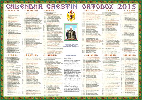 Calendar crestin ortodox de stil vechi – 2015 – Mitropolia Crestin Ortodoxa dupa Vechiul ...