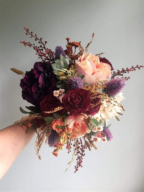 Burgundy Wedding Bouquet | Fall 19' – Do It Yourself Wedding Decor | Bridal bouquet fall, Rustic ...