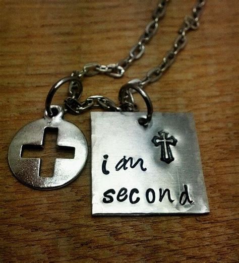 I am Second Necklace Hand Stamped | Etsy | Hand stamped, I am second, Stamped jewelry