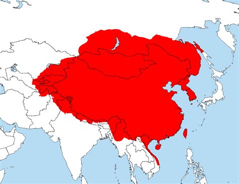 All of China's historical territories of old empires and dynasties combined in one map with ...