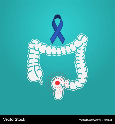 Colon cancer logo icon Royalty Free Vector Image