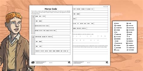 KS2 Morse Code Worksheet (teacher made) - Twinkl