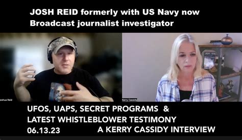 KERRY L CASSIDY on Twitter: "JOSH REID : UFOS, UAPS, SECRET PROGRAMS AND WHISTLEBLOWERS https ...