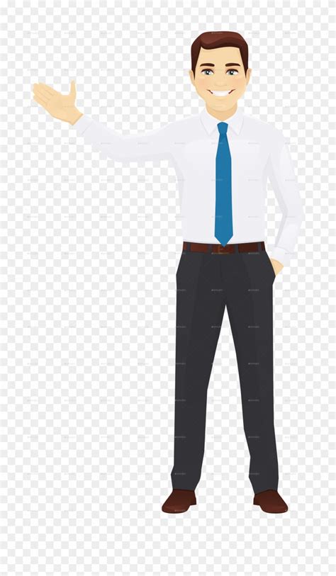 Download Vector Office Man Standing - Businessman Cartoon Character Png Clipart (#4566463 ...