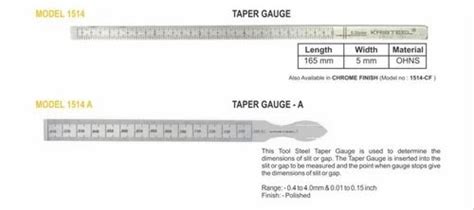 0.04 - 6 mm Taper Gauge at Rs 386 in Tiruvannamalai | ID: 2851931912491