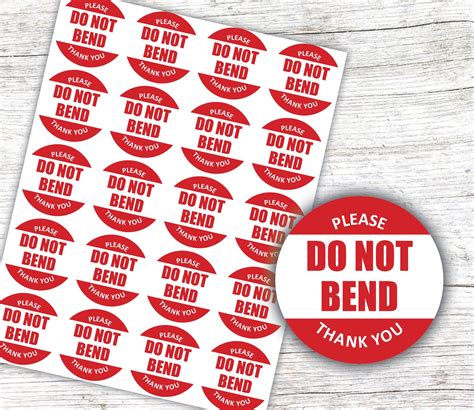 Do Not Bend Stickers Please Do Not Bend for Business - Etsy