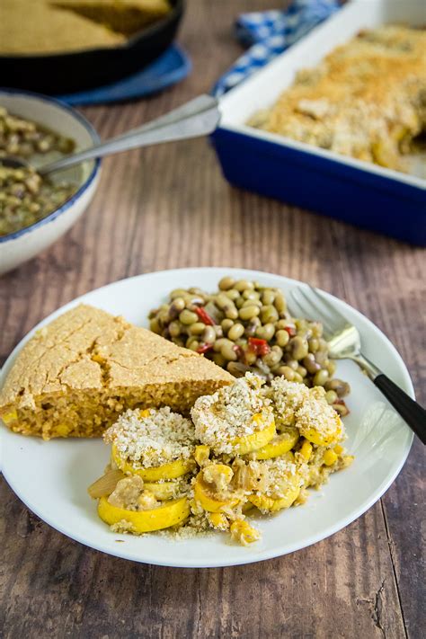 Vegan Yellow Squash and Corn Casserole | FatFree Vegan Kitchen