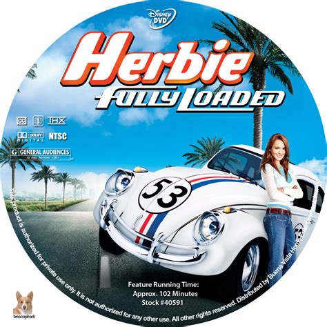 Herbie Fully Loaded dvd labels (2005) R1 Custom