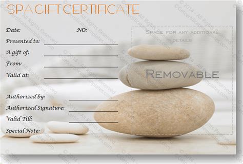 Spa Day Gift Certificate Template | Printable Salon Free PDF PSD