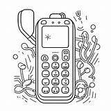 Smart Phone Coloring Page sketch template