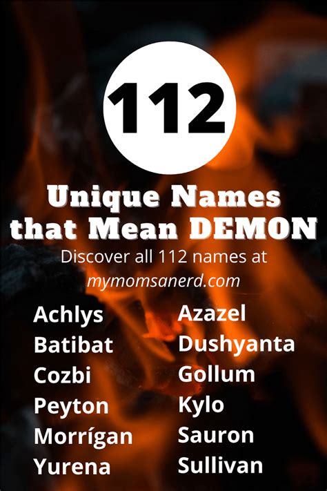 Unique Demon Names for Your Baby Boy