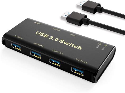 Buy USB 3.0 Switch Selector,ABLEWE KVM Switcher Adapter 4 Port USB ...