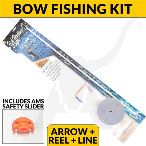 BOWFISHING REEL KIT FOR COMPOUND OR RECURVE BOW INCLUDES AMS SAFETY SLIDER | eBay