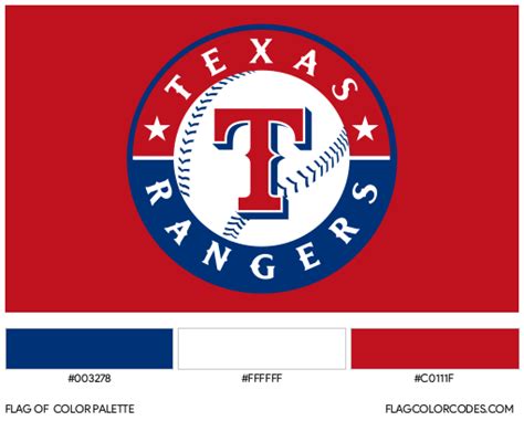 Texas Rangers flag color codes