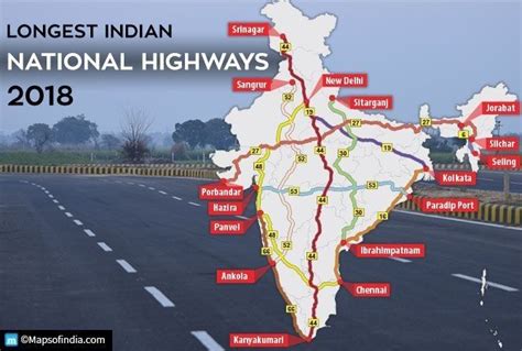 NH longest india | India world map, World geography, Ancient india map