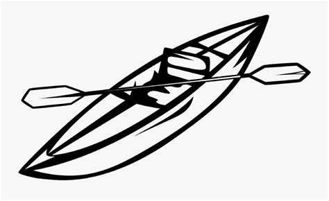 Kayak Black And White , Free Transparent Clipart - ClipartKey