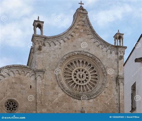 Closeup View of the Rose Window of the Ostuni Cathedral Stock Photo - Image of italy, view ...