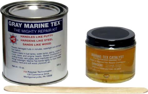 Marine-Tex Epoxy Putty Gray 12 Ounce (3/4 lb) Kit