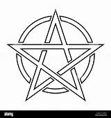 Pentacle Coloring Page sketch template