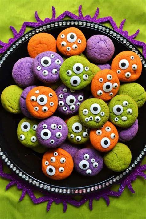 Monster Eye Cookies | Recipe in 2020 | Monster cookies, Candy eyeballs, Halloween snacks