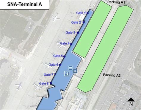 Orange County John Wayne Airport SNA Terminal A Map