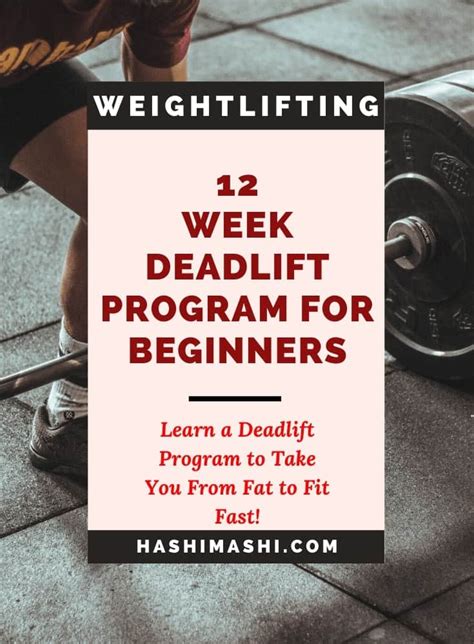 12 Week Deadlift Program for Beginners in Fitness or Powerlifting