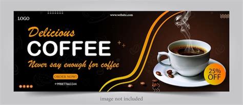 Premium Vector | Cafe shop poster banner template simple design for social media