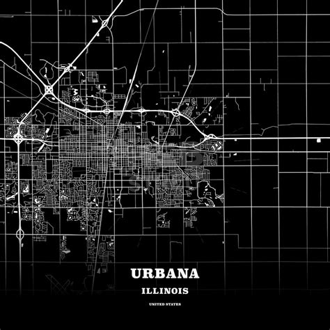 Urbana, Illinois, USA map | Urbana, Poster template, Usa map