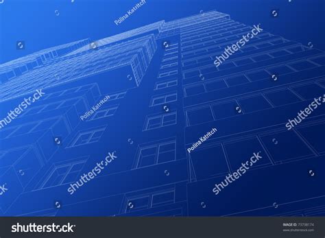 Architectural Sketch Of High-Rise Building Stock Photo 73738174 ...