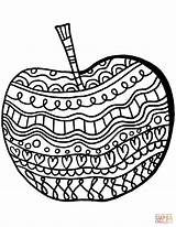 Apple With Pattern coloring Page  Free Printable Coloring Pages sketch template