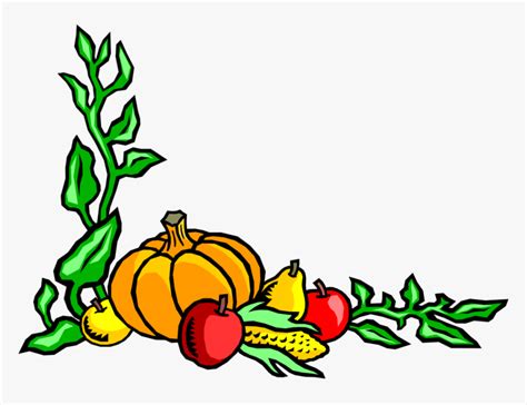 Vector Illustration Of Fall Or Autumn Harvest Border - Harvest Clip Art ...