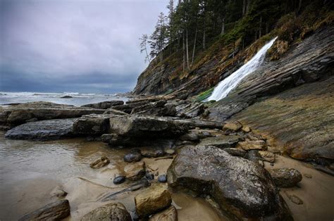 Wallpaper : Oregon, coast, beach, water, ocean, waterfall, river, stream, landscape, nature ...