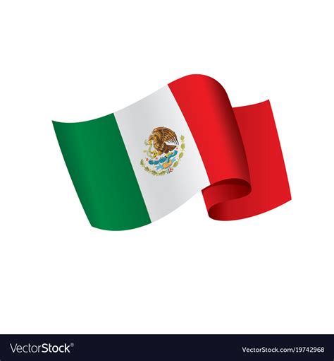 Mexican flag Royalty Free Vector Image - VectorStock