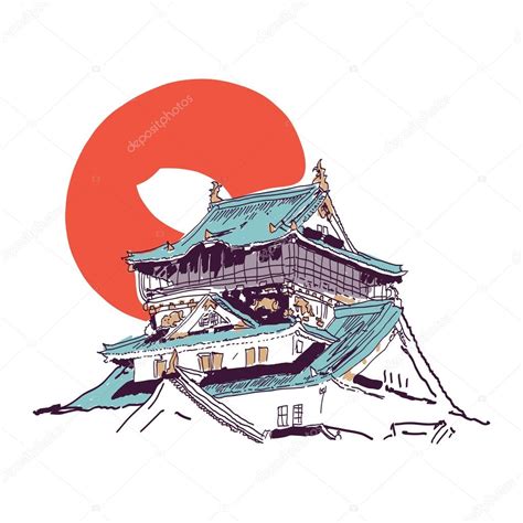 Casa japonesa desenho Ilustração de stock por ©EnginKorkmaz #33933445