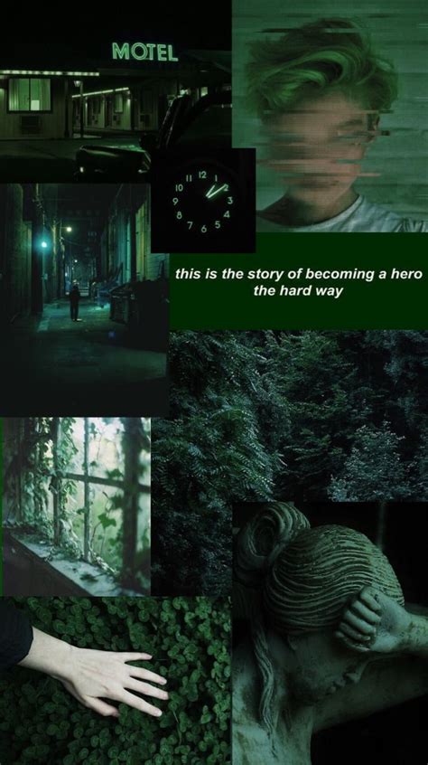 Green Background Aesthetic Dark - art-bonkers