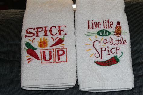 Machine embroidered kitchen towels | Machine embroidery, Kitchen towels ...