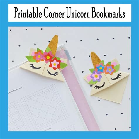 Printable Corner Unicorn Bookmark - Printables 4 Mom