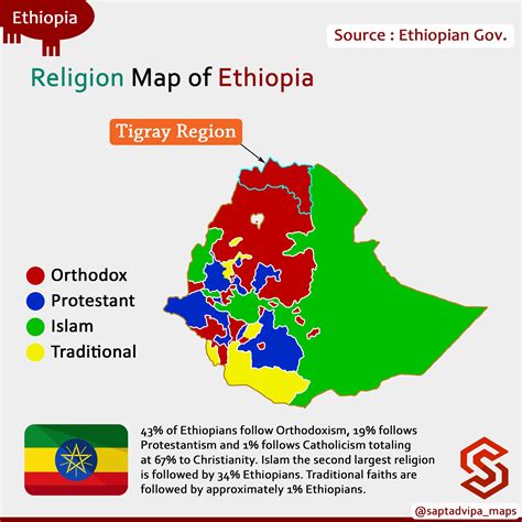 Religion Map of Ethiopia : MapPorn