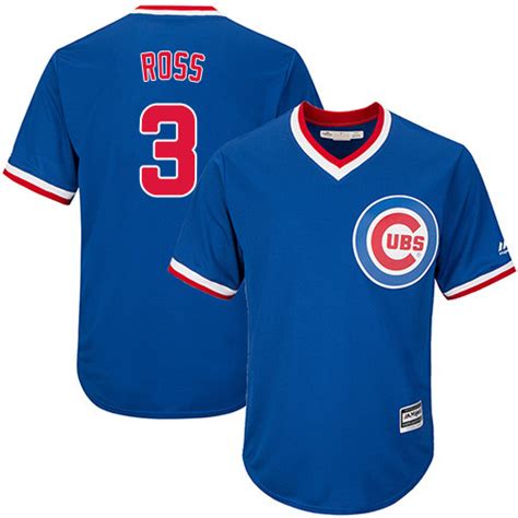 Men's Majestic Chicago Cubs #3 David Ross Replica Royal Blue ...