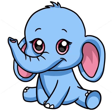 Cute Baby Elephant | Cute elephant drawing, Cartoon elephant drawing, Cute drawings