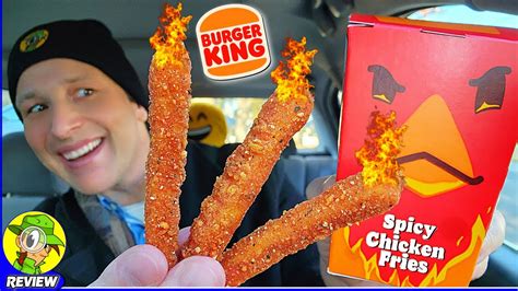 Burger King® SPICY CHICKEN FRIES Review 🍔👑🔥🐔🍟 ⎮ Feel The Heat?! 🤔 Peep ...