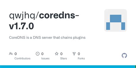 GitHub - qwjhq/coredns-v1.7.0: CoreDNS is a DNS server that chains plugins