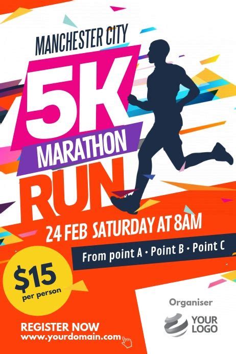 Marathon Run Fun Poster Template | Marathon posters, Fun run, Fundraising poster