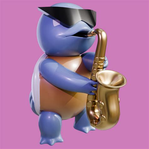 STL file Squirtle Sax 🐉・3D printing idea to download・Cults