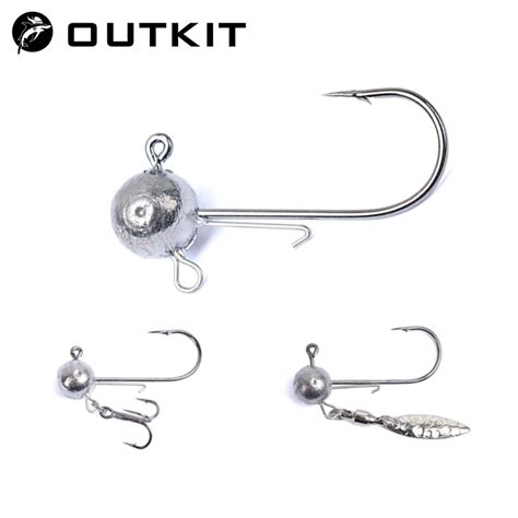 OUTKIT-10pcs-Double-Ring-Head-Jigs-Hook-Round-Ball-Jig-Head-Hook-DIY ...