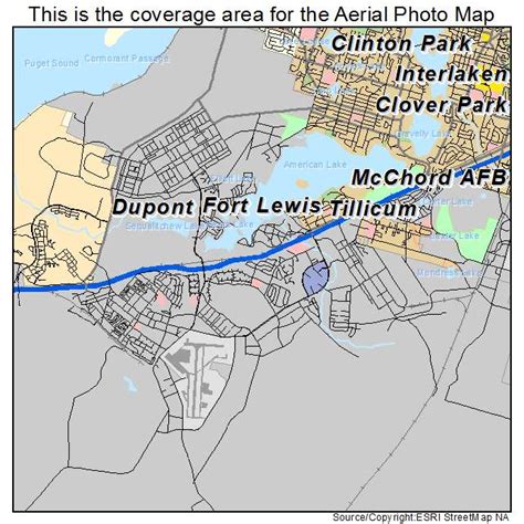 Aerial Photography Map of Fort Lewis, WA Washington