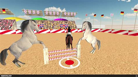 HORSE JUMPING SHOW 3D (flash game) - YouTube